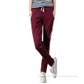 Women's fashion cotton fit pencil pants, customized designs, colors and logos are accepted
